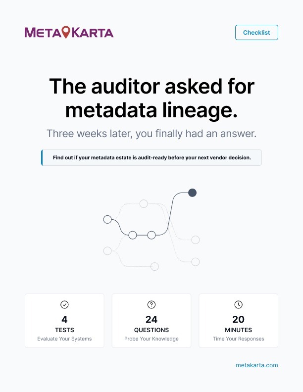 Metadata Management Checklist