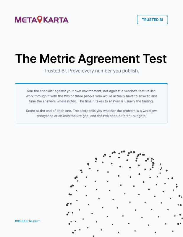 The Metric Agreement Test